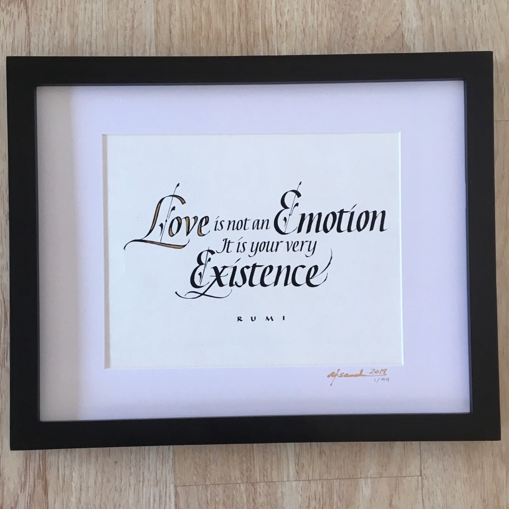 Original/giclée calligraphy
